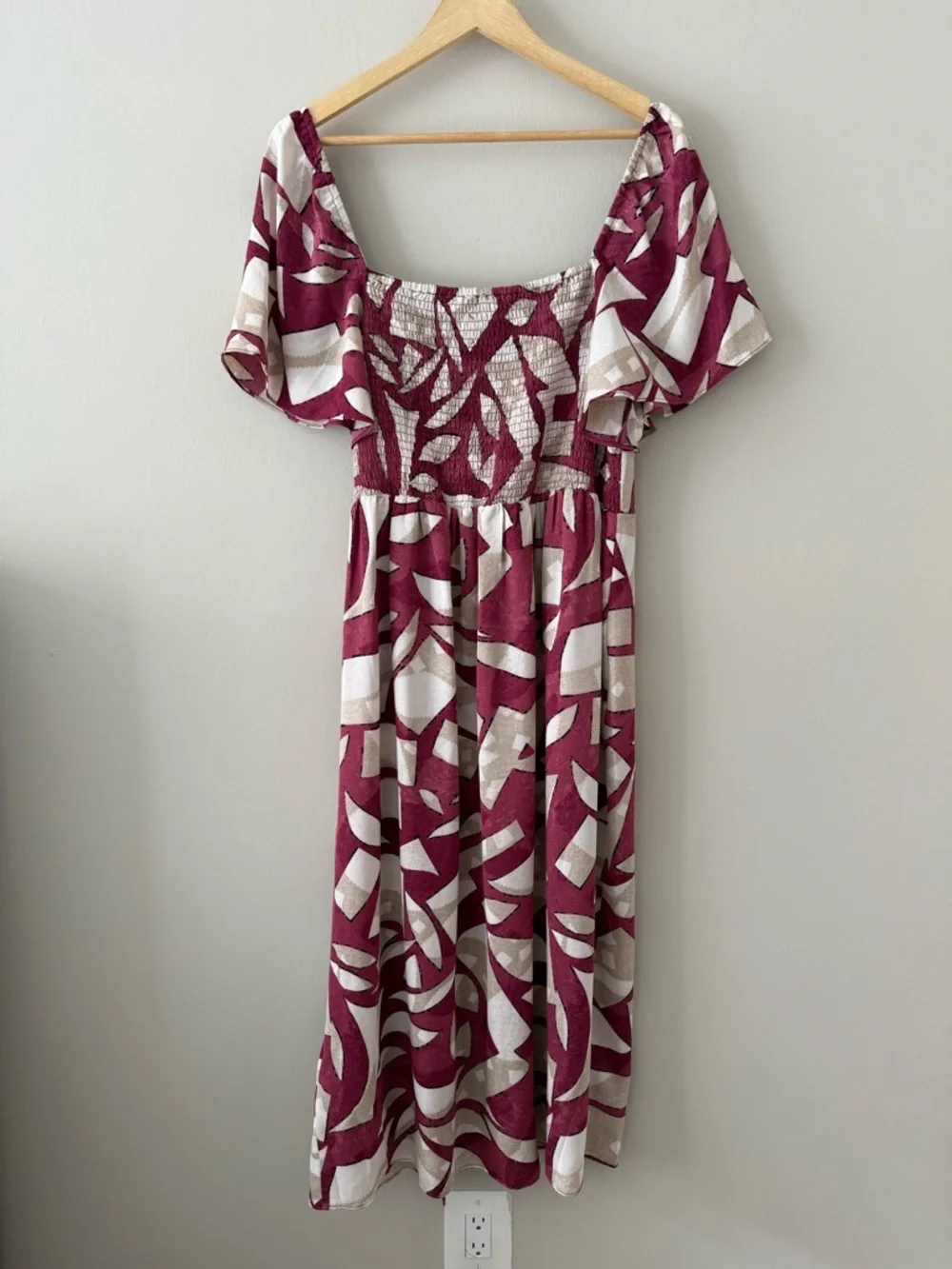 NWT - Nic + Zoe - Shadow Blocks Dress - Red Multi - Picture 12 of 15